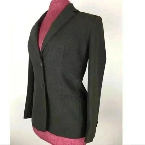 Ann Taylor Loft Blazer sz 0 PinStripes Two Button - Picture 8 of 9